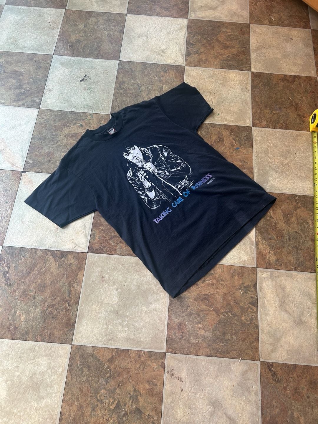 Screen Stars Elvis Presley Taking Care Of Business T-Shirt XL Black 2