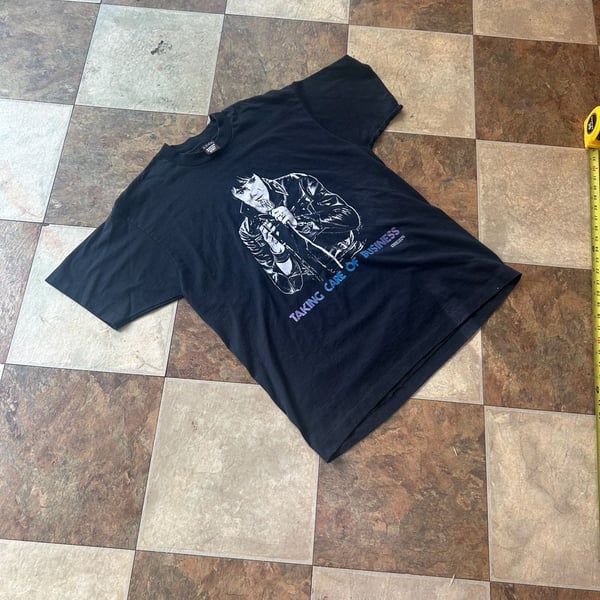 Screen Stars Elvis Presley Taking Care Of Business T-Shirt XL Black