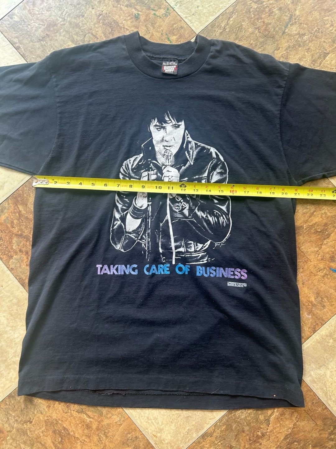 Screen Stars Elvis Presley Taking Care Of Business T-Shirt XL Black 7