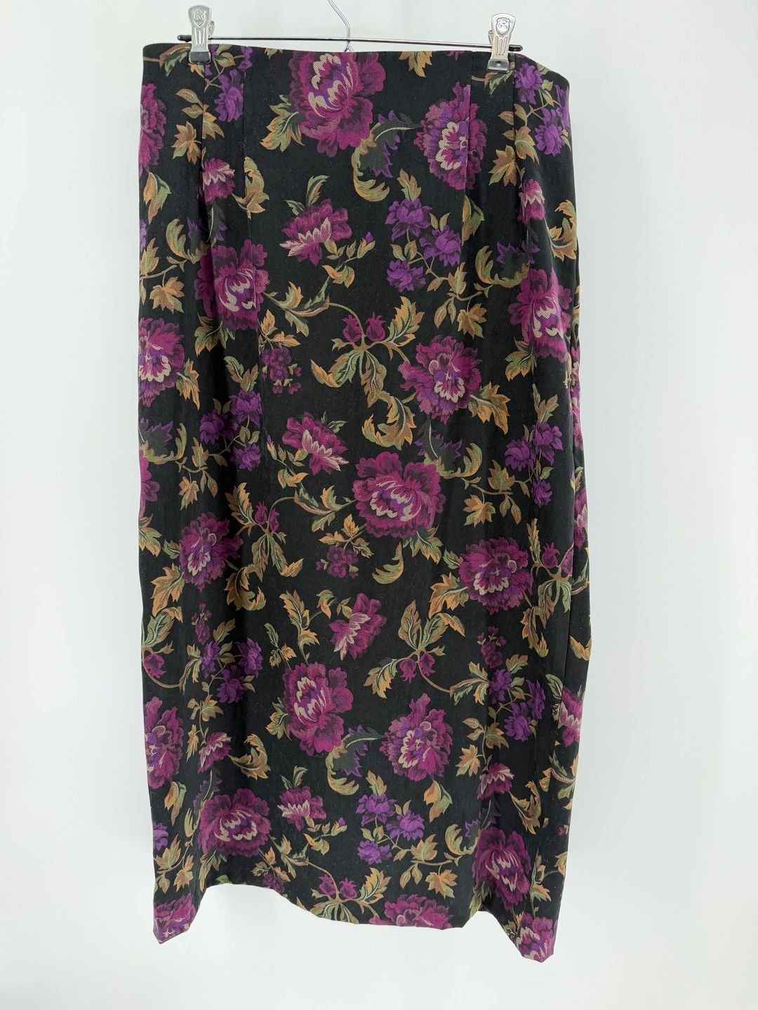 Briggs New York Vintage Floral Maxi Skirt Size 14 Whimsygoth Dark Academia 2