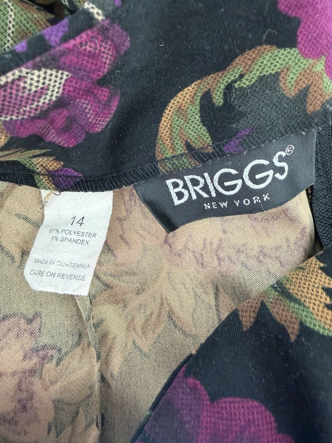 Briggs New York Vintage Floral Maxi Skirt Size 14 Whimsygoth Dark Academia 5