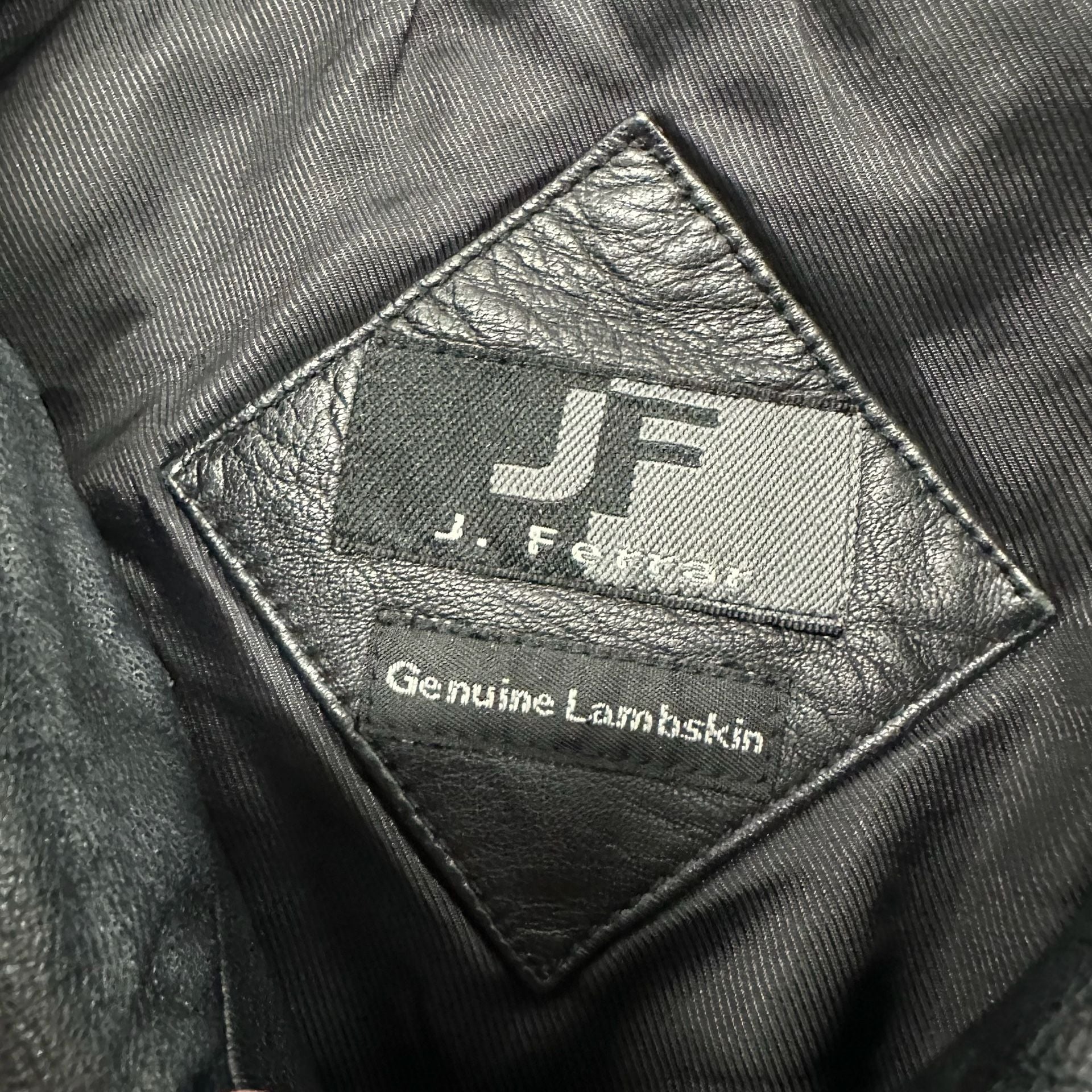 J. Ferrar Genuine Lambskin Leather Jacket XL Bomber Moto Y2K Distressed 4