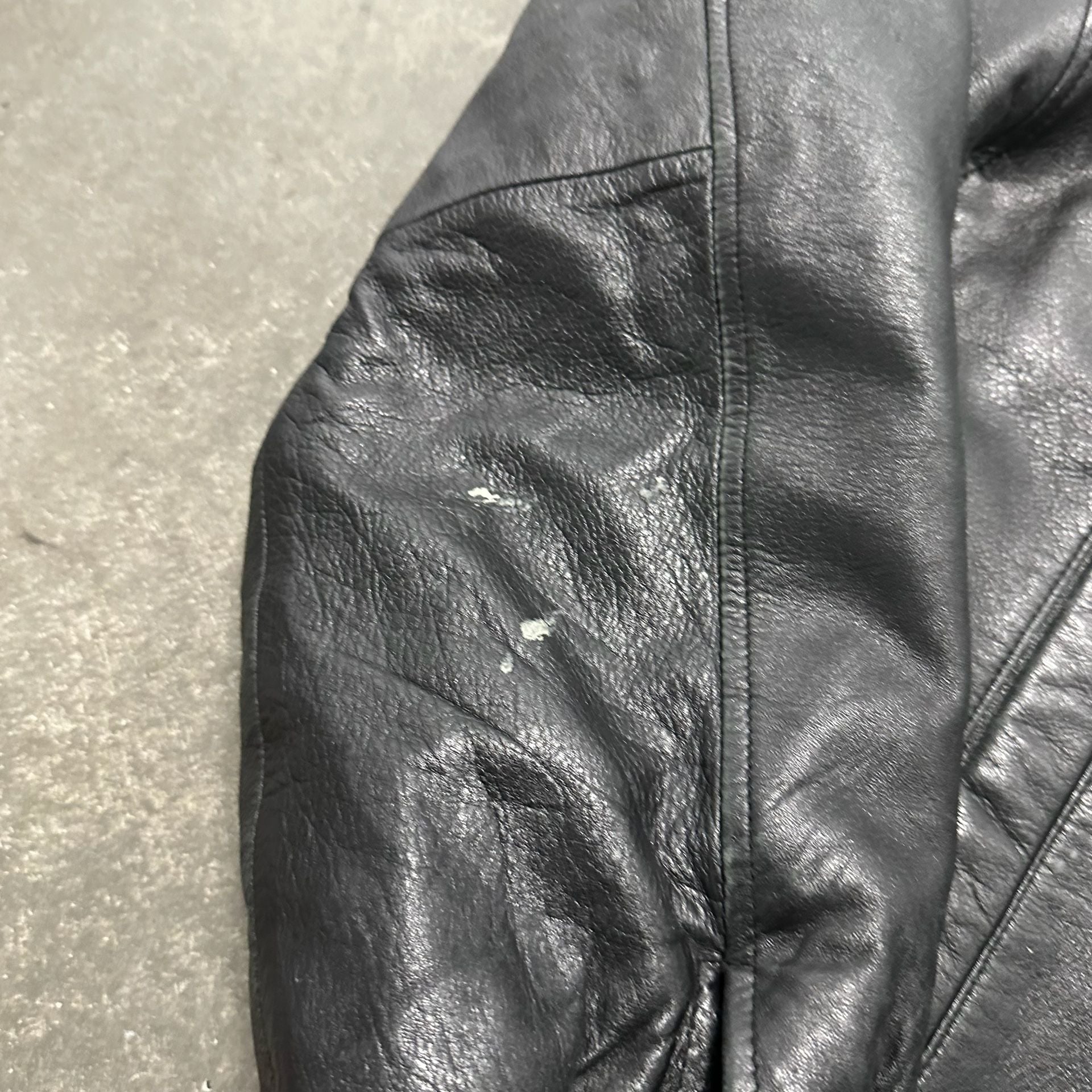 J. Ferrar Genuine Lambskin Leather Jacket XL Bomber Moto Y2K Distressed 10