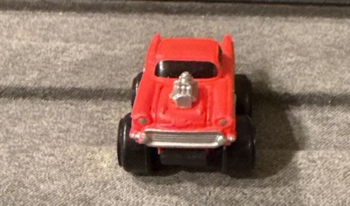 Road Champs Micro Mini Monster Wheels 57 Chevy Bel Air Red 2