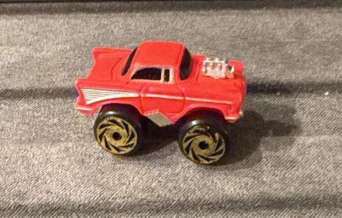 Road Champs Micro Mini Monster Wheels 57 Chevy Bel Air Red 4