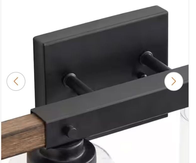 Aiwen Predosola Farmhouse 26.96 in. Bathroom 4-Light Black Vanity Light 4