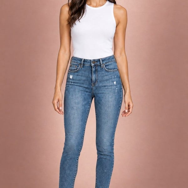 DL1961 Camila Petite Skinny Jeans Size 25 Montville Distressed Medium Wash