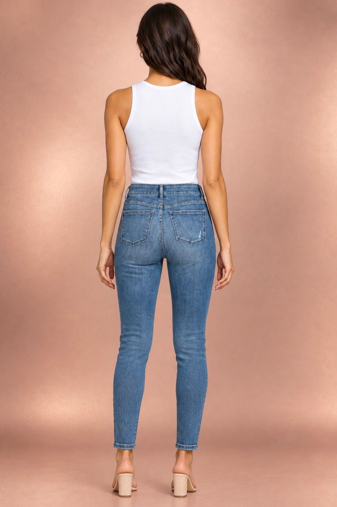 DL1961 Camila Petite Skinny Jeans Size 25 Montville Distressed Medium Wash 3