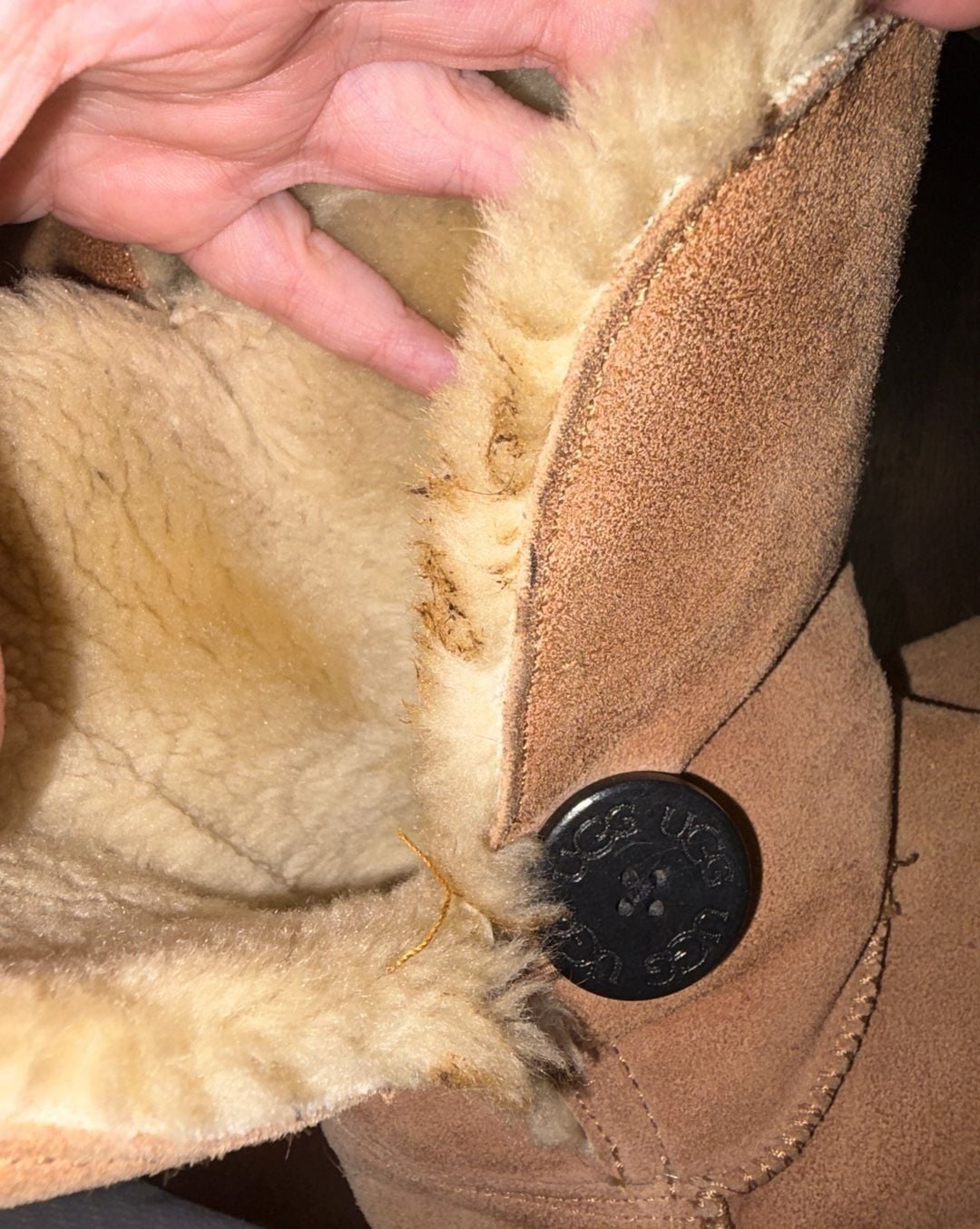 Ugg Bailey Button Brown Suede Boots 14