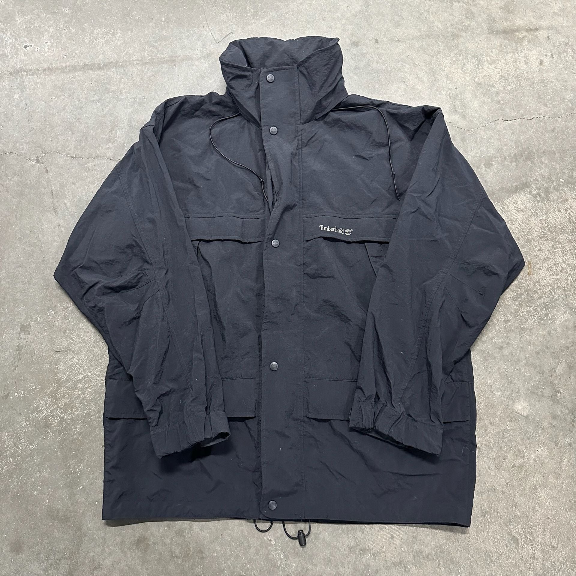 Vintage Timberland Weathergear Jacket Large Nylon Hooded Outdoor 90s Y2K 2