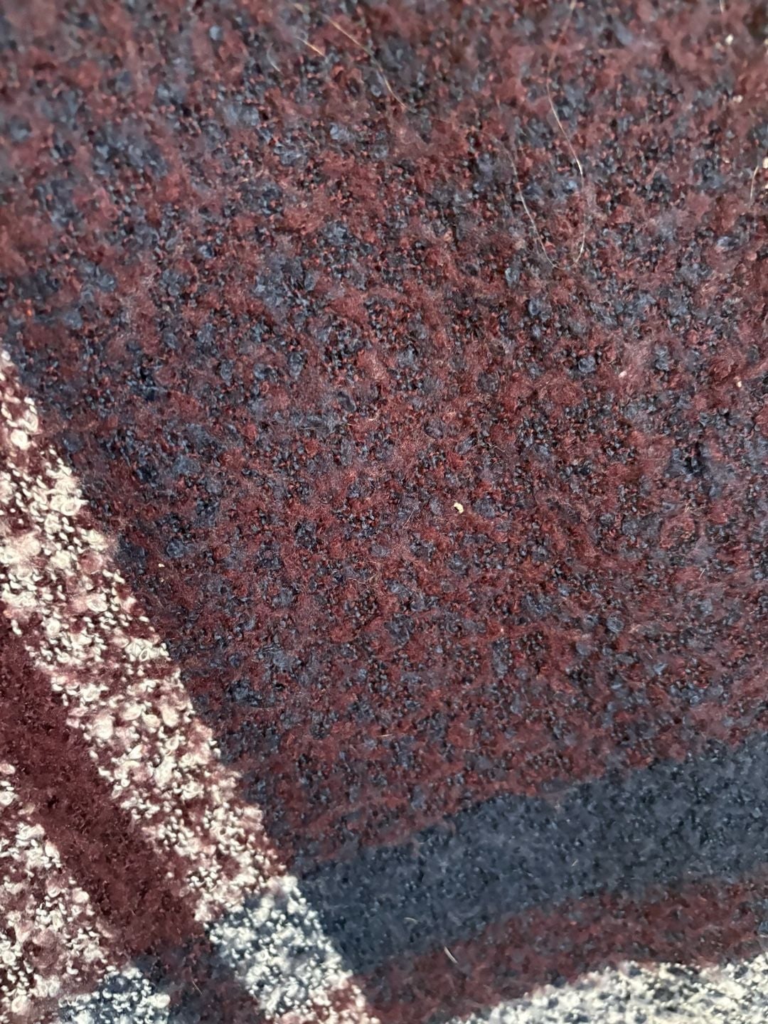 Berkshire Fashions Plaid Scarf Osfm Burgundy Navy White Blanket Wrap 2