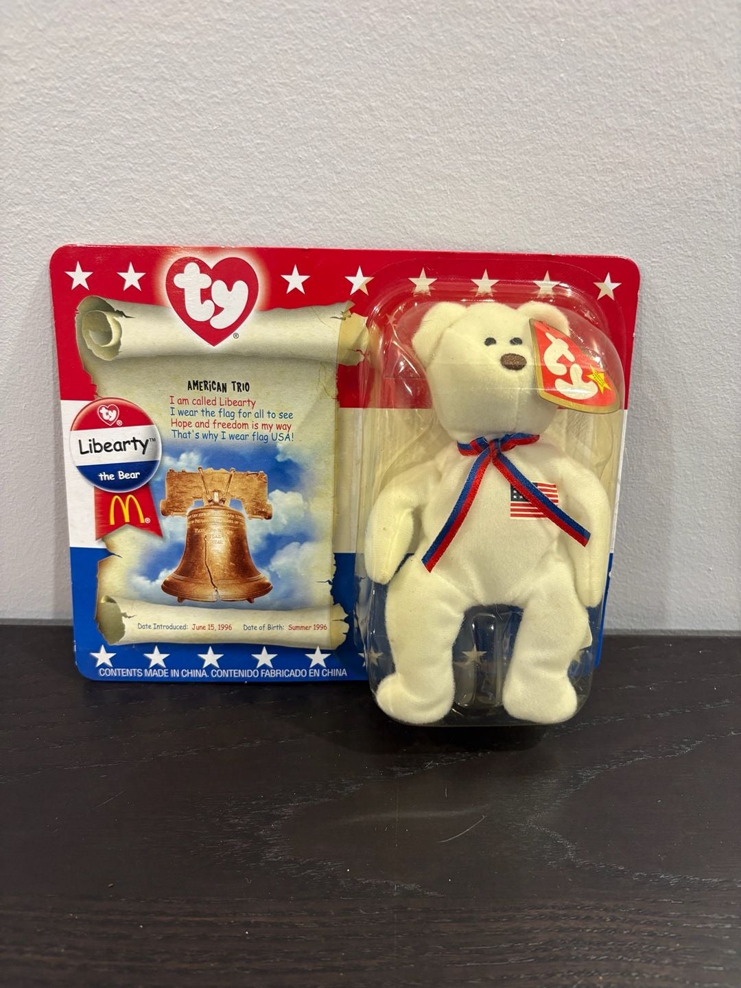 Ty Beanie Babies Libearty The Bear McDonald's Sealed 1