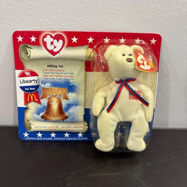 Ty Beanie Babies Libearty The Bear McDonald's Sealed
