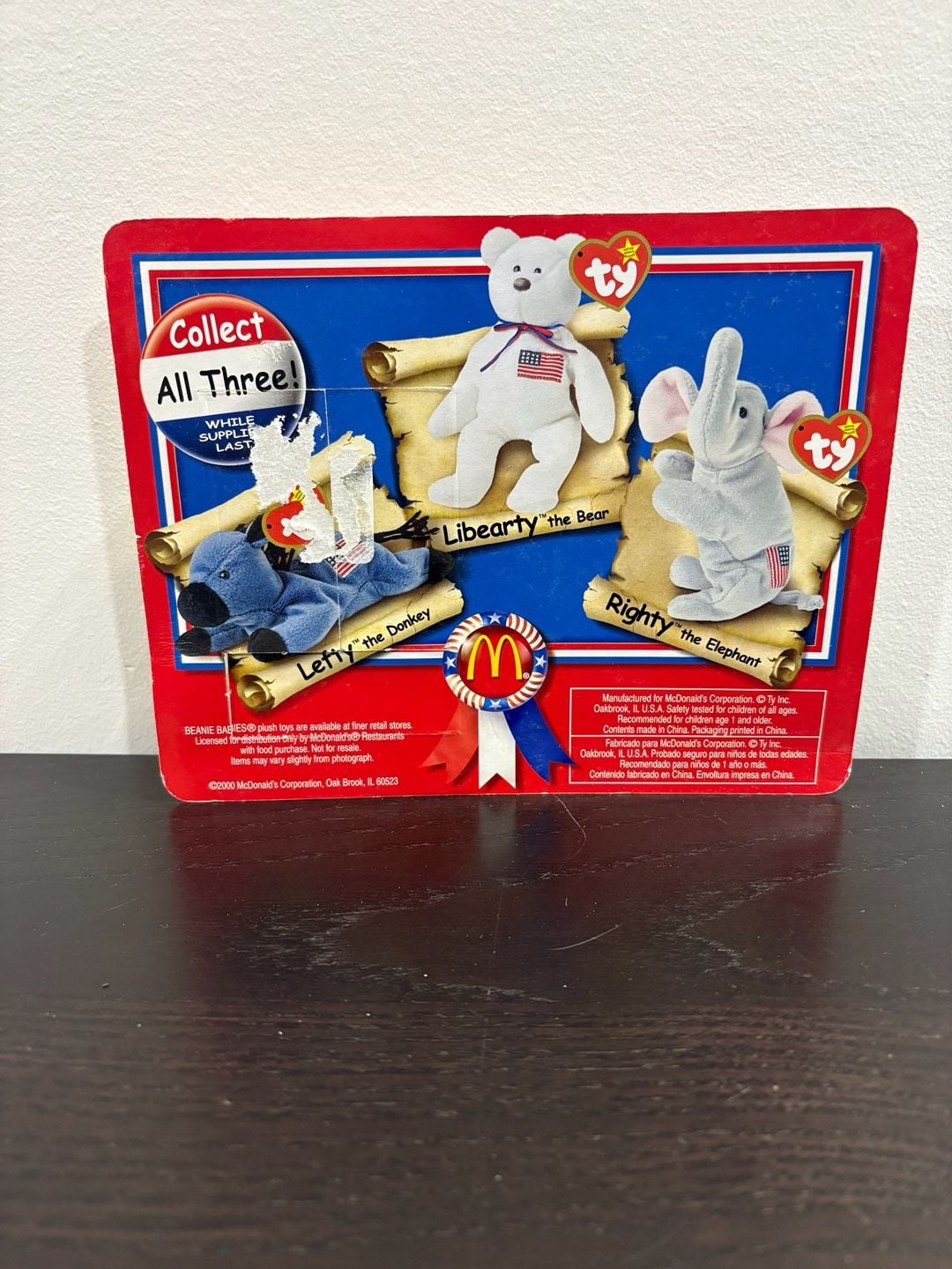 Ty Beanie Babies Libearty The Bear McDonald's Sealed 2