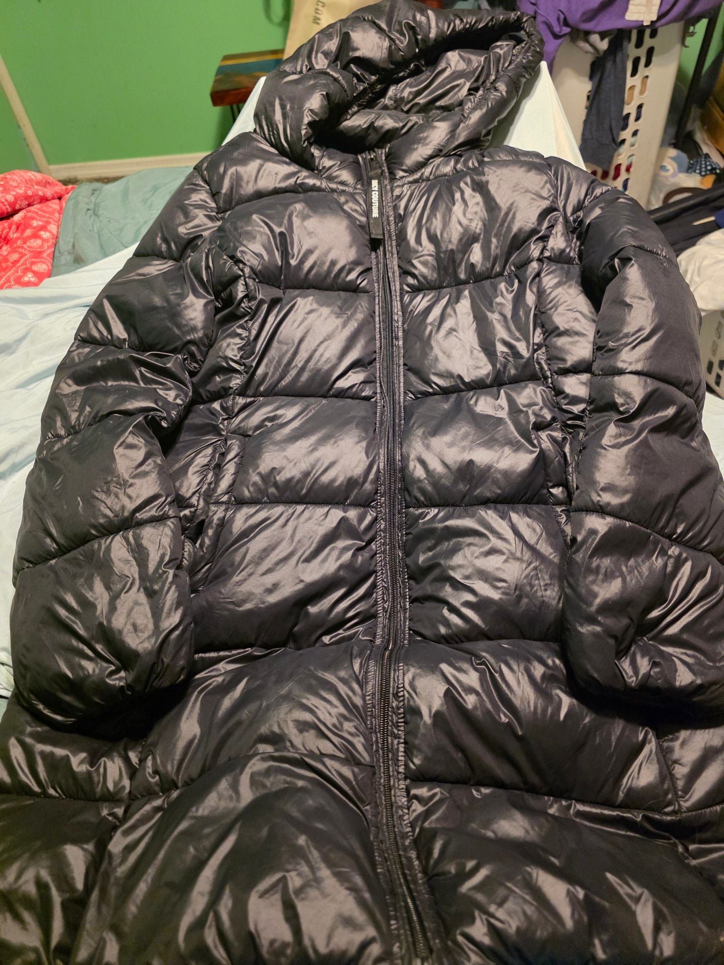 Juicy Couture Puffer Jacket Size L Black 1