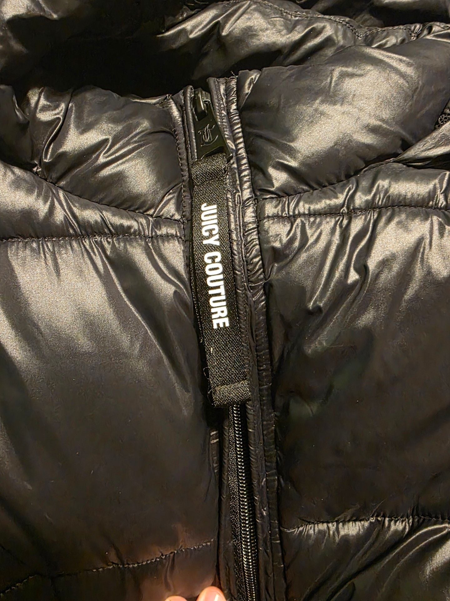 Juicy Couture Puffer Jacket Size L Black 2