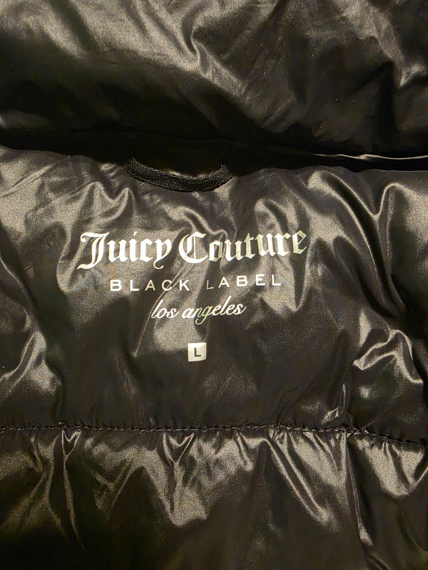 Juicy Couture Puffer Jacket Size L Black 3