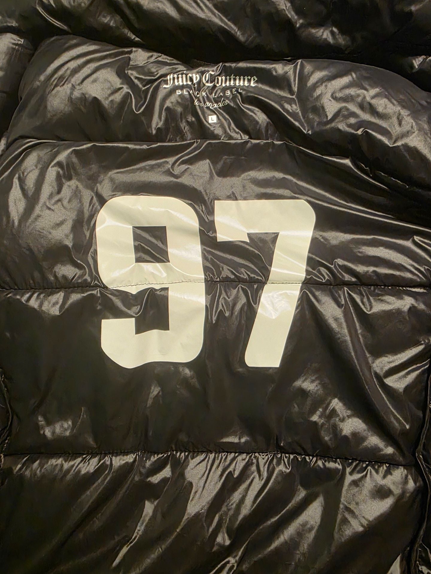 Juicy Couture Puffer Jacket Size L Black 4