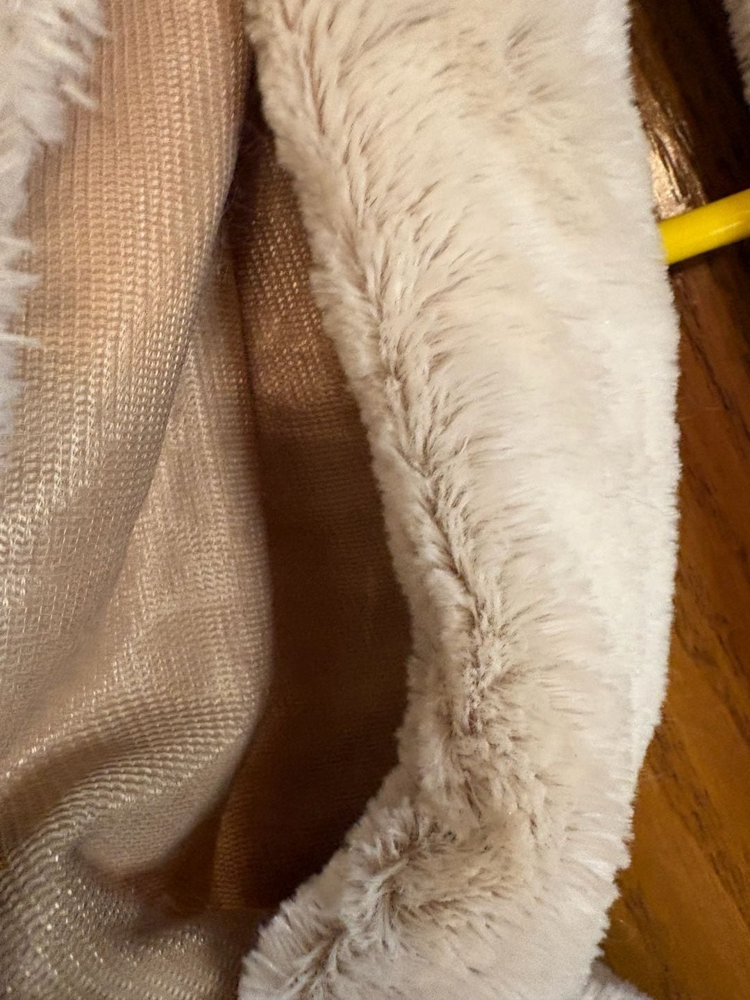 Faux Fur Infinity Scarf Cream Fluffy Winter Neck Warmer 2