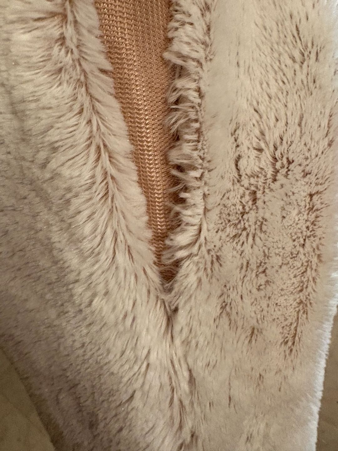 Faux Fur Infinity Scarf Cream Fluffy Winter Neck Warmer 5