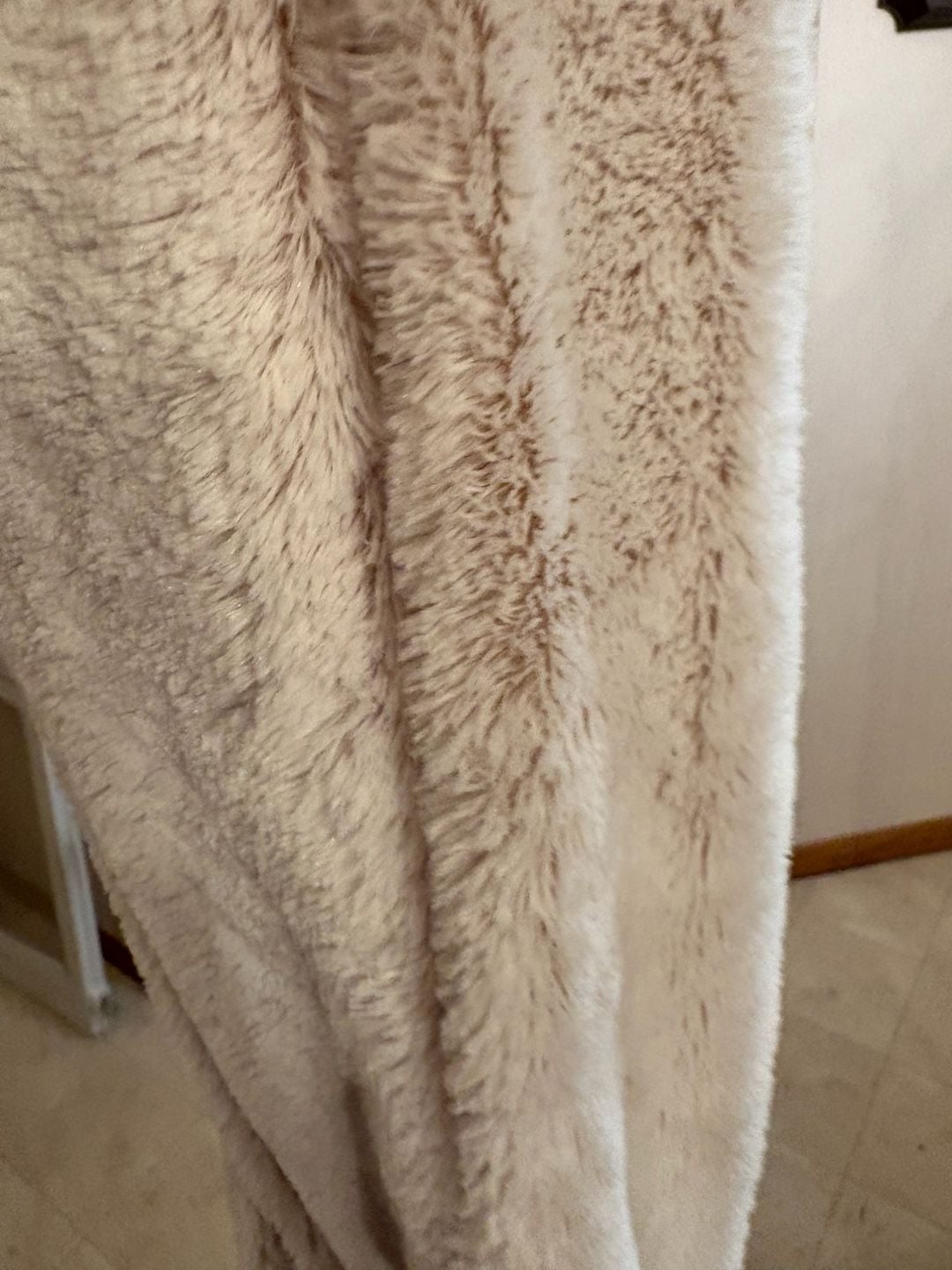 Faux Fur Infinity Scarf Cream Fluffy Winter Neck Warmer 6