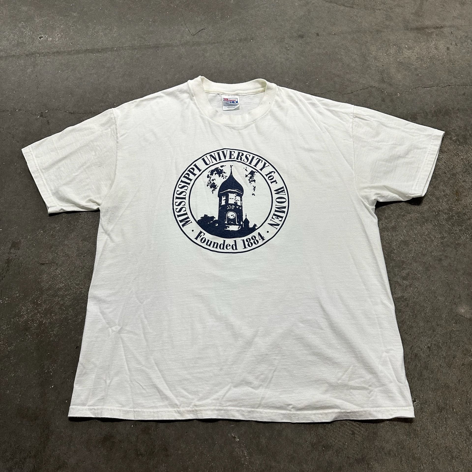 Vintage Mississippi University for Women Tee XL Hanes Beefy Collegiate 90s 2