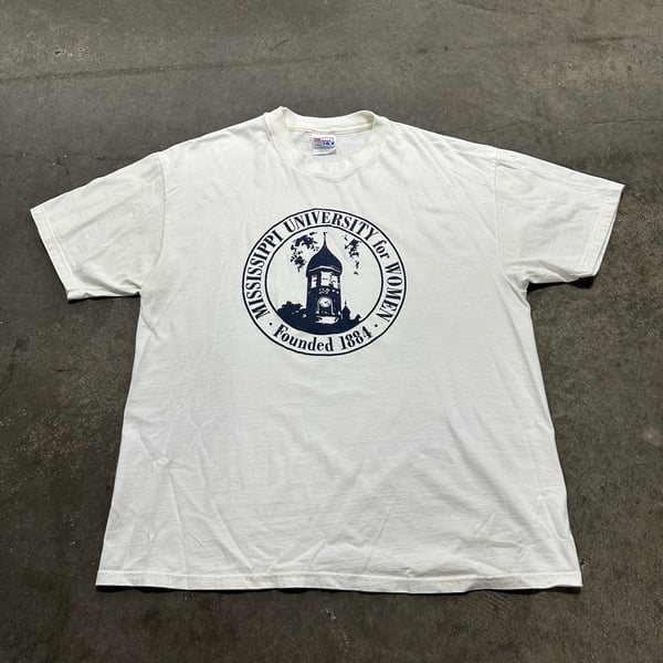 Vintage Mississippi University for Women Tee XL Hanes Beefy Collegiate 90s