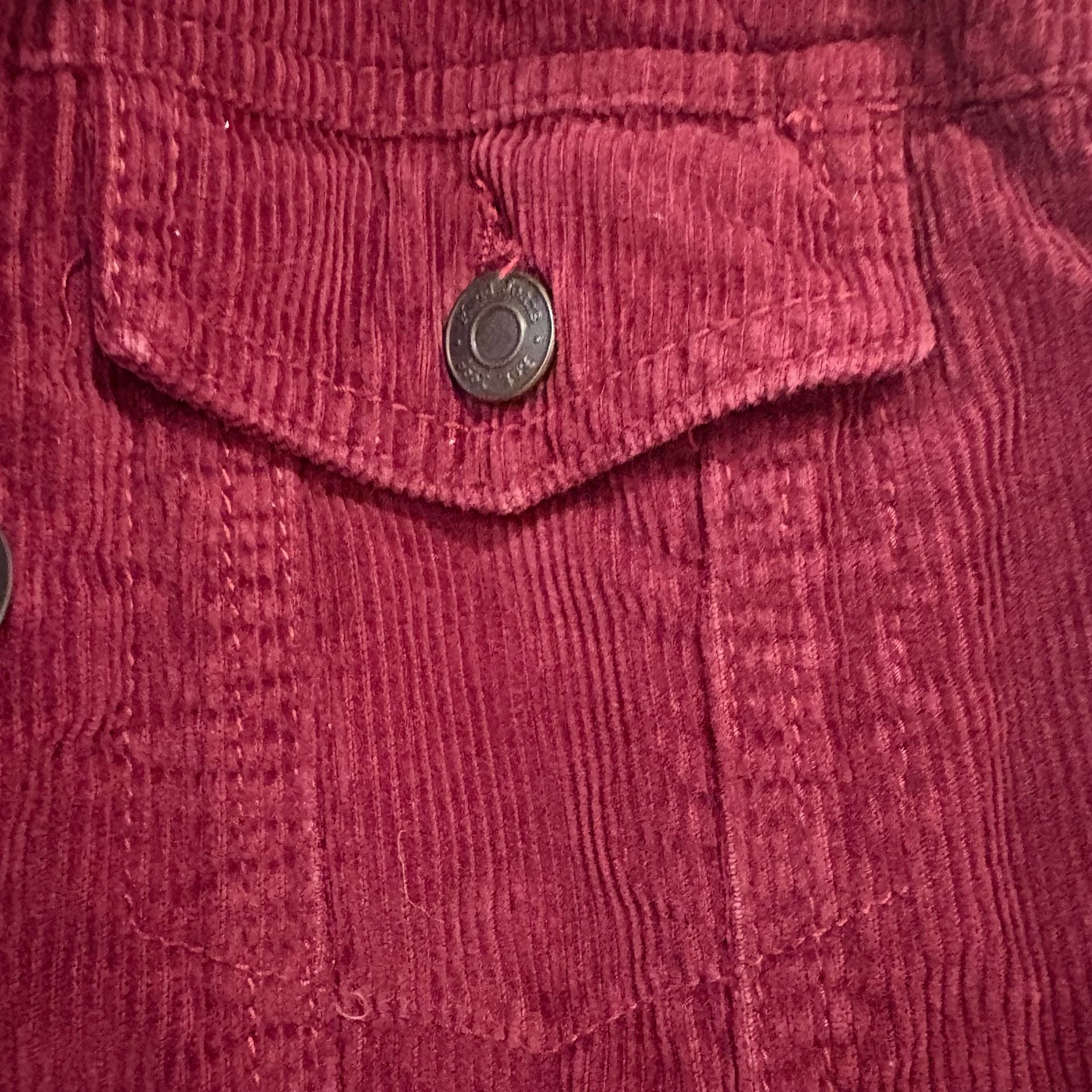 Mudd Y2K Burgundy Corduroy Jacket Womens Medium Hooded Knit Sleeves Indie Sleeze 6