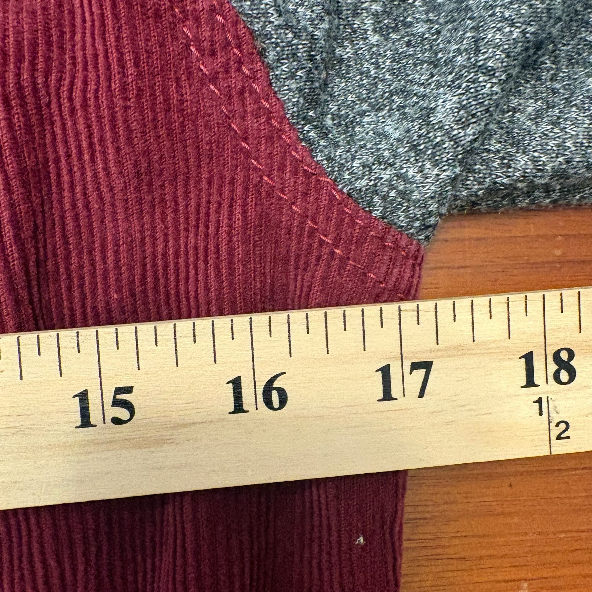 Mudd Y2K Burgundy Corduroy Jacket Womens Medium Hooded Knit Sleeves Indie Sleeze 7