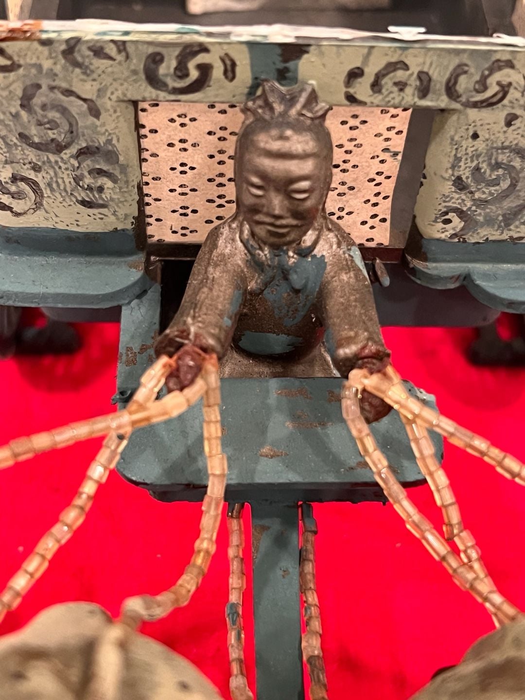 Vintage Chinese Terracotta Bronze Chariot And Horses 12