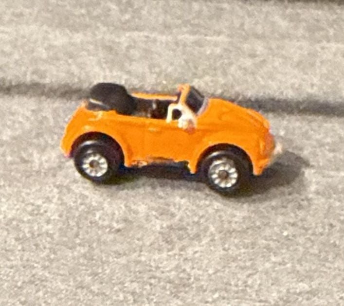 Micro Machines Volkswagen Beetle Convertible Orange Toy Car 1