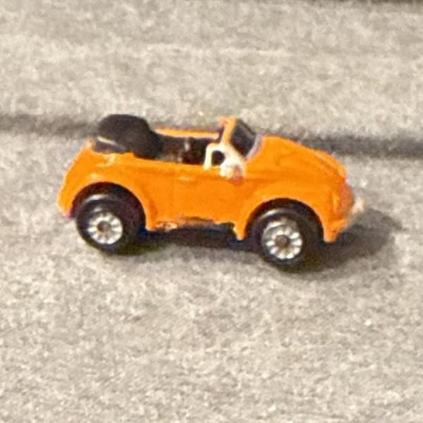 Micro Machines Volkswagen Beetle Convertible Orange Toy Car