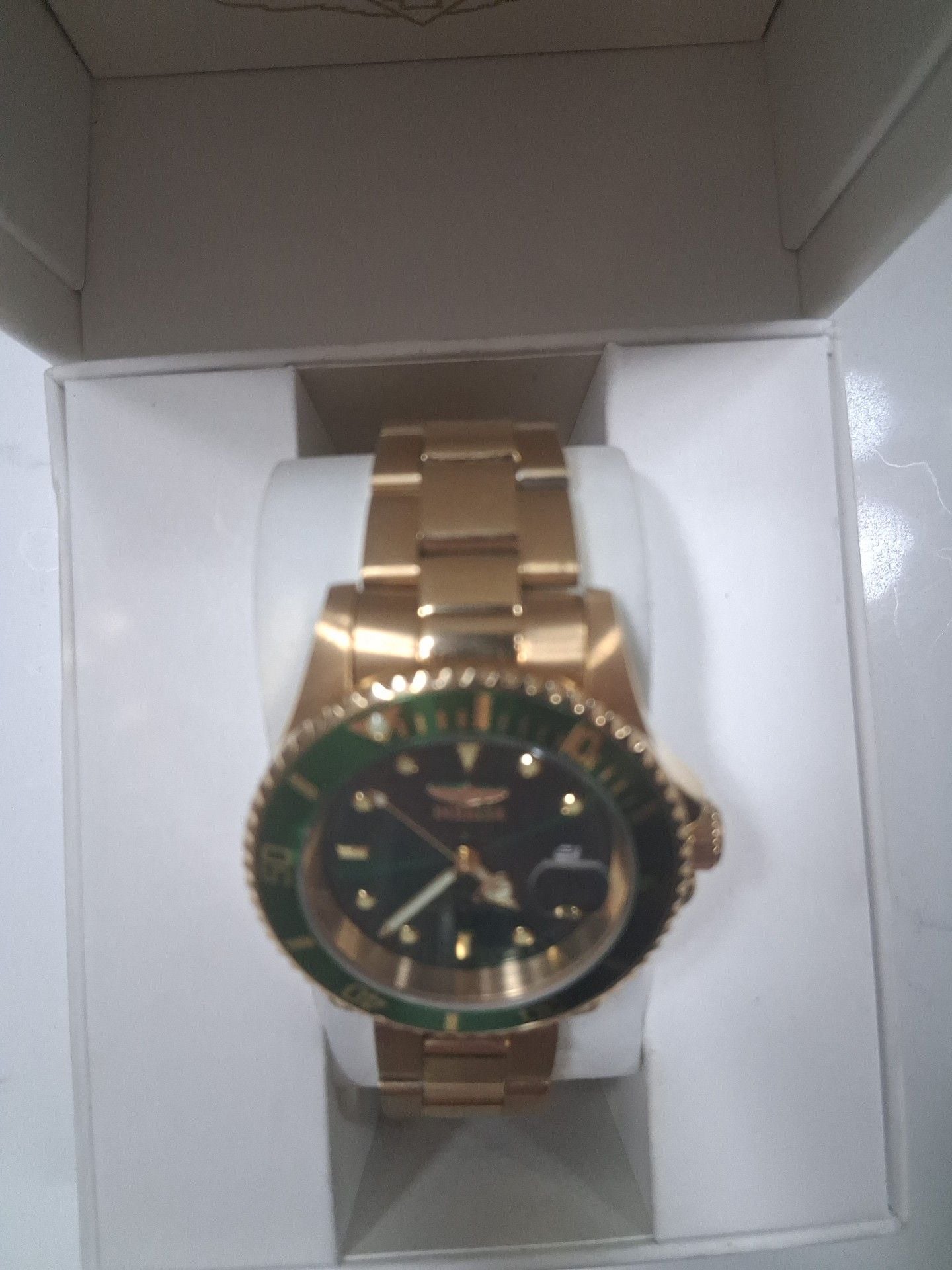 Invicta Pro Diver 35696 Men's Automatic Watch 40mm Gold Green 7