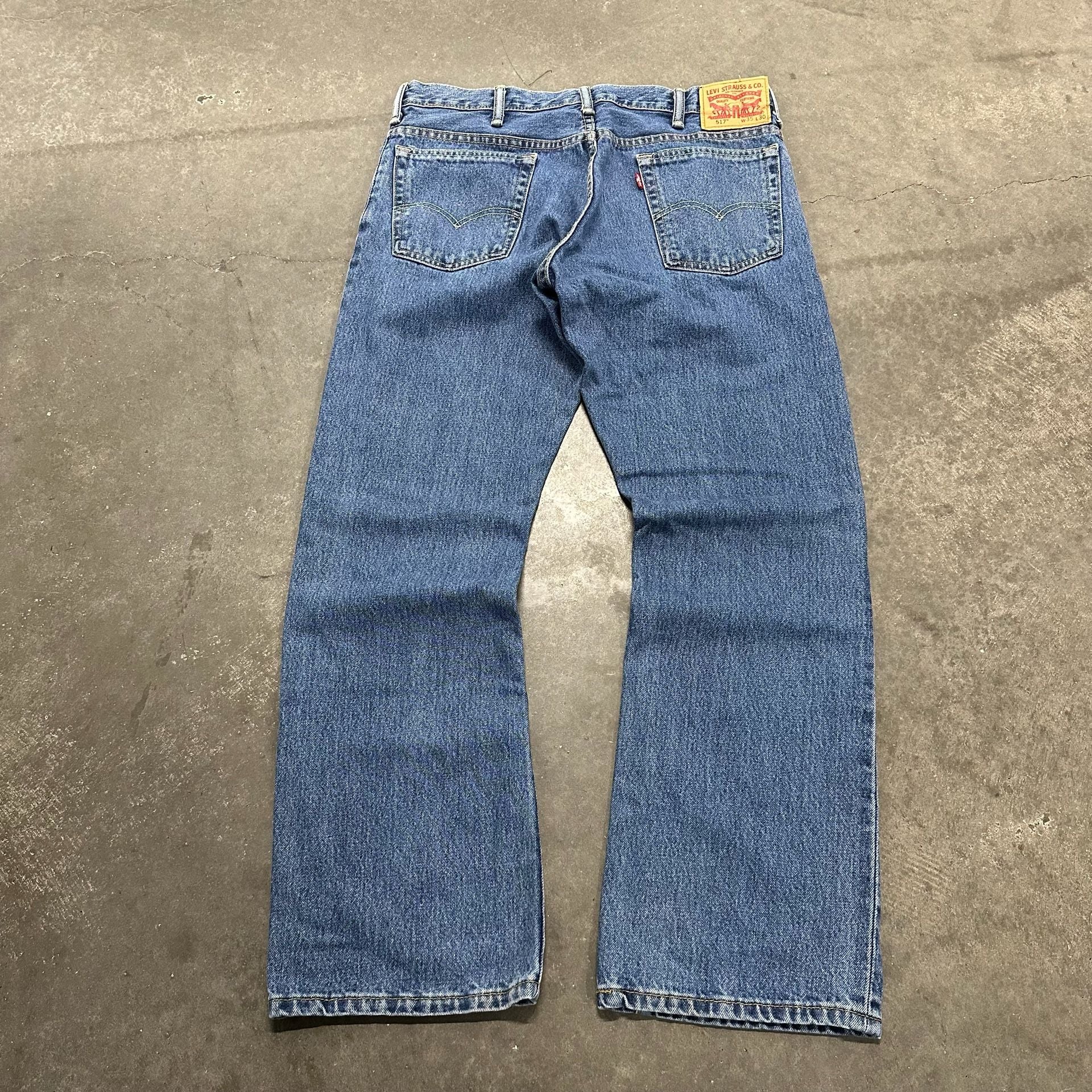 Levi's 517 Bootcut Jeans Size W35 L30 Blue Denim Medium Wash 3