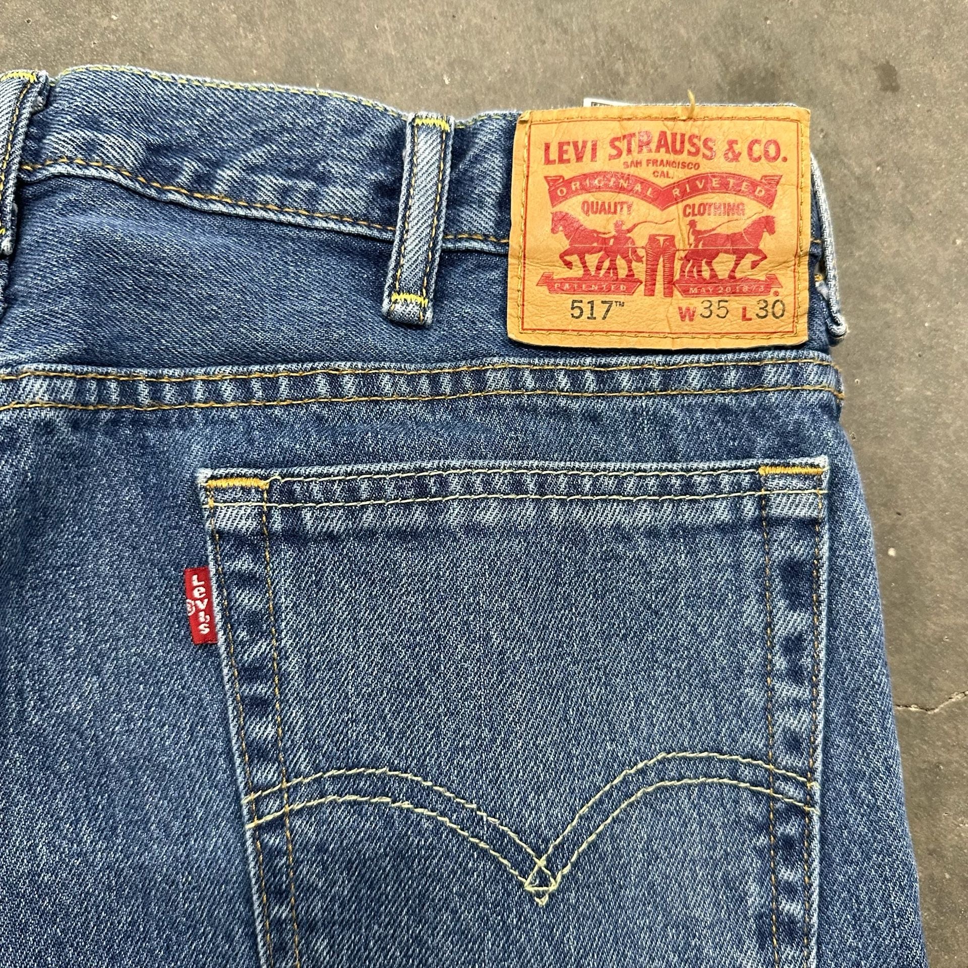 Levi's 517 Bootcut Jeans Size W35 L30 Blue Denim Medium Wash 4