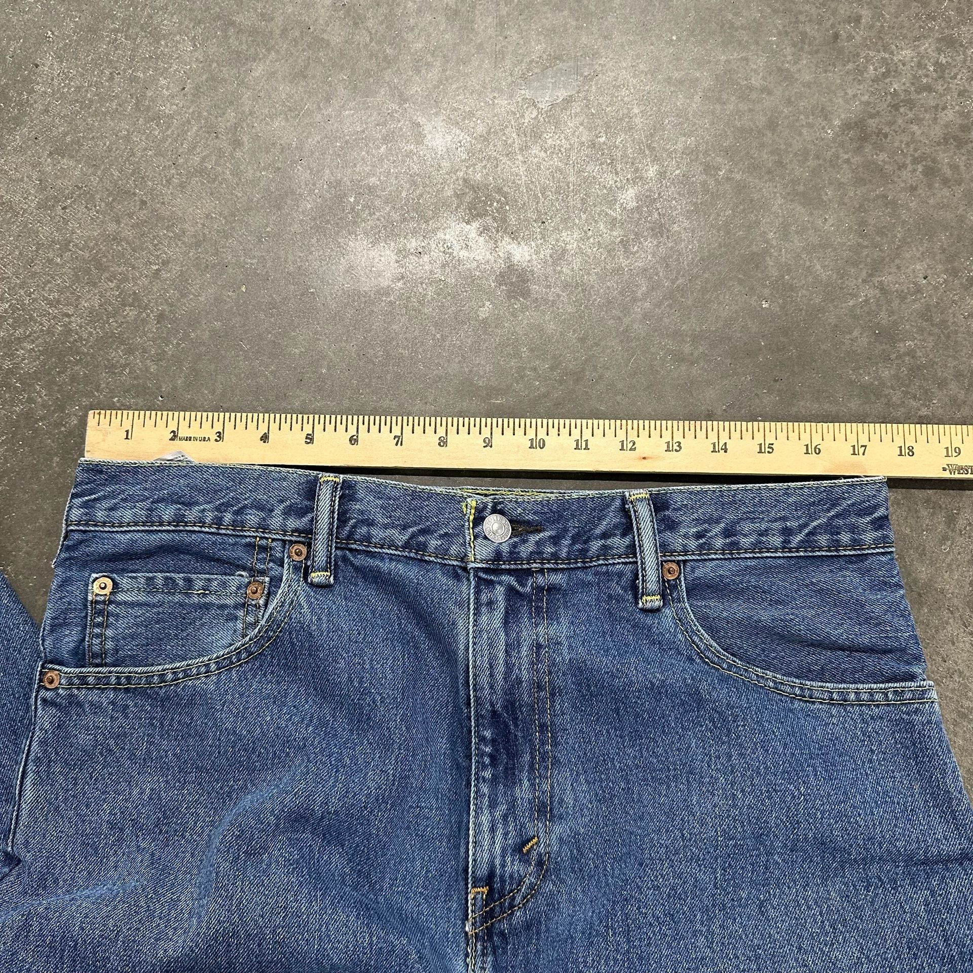 Levi's 517 Bootcut Jeans Size W35 L30 Blue Denim Medium Wash 6