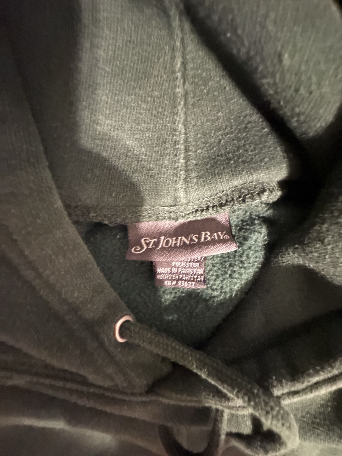 St. John's Bay Hoodie Dark Green Pullover Fleece 3