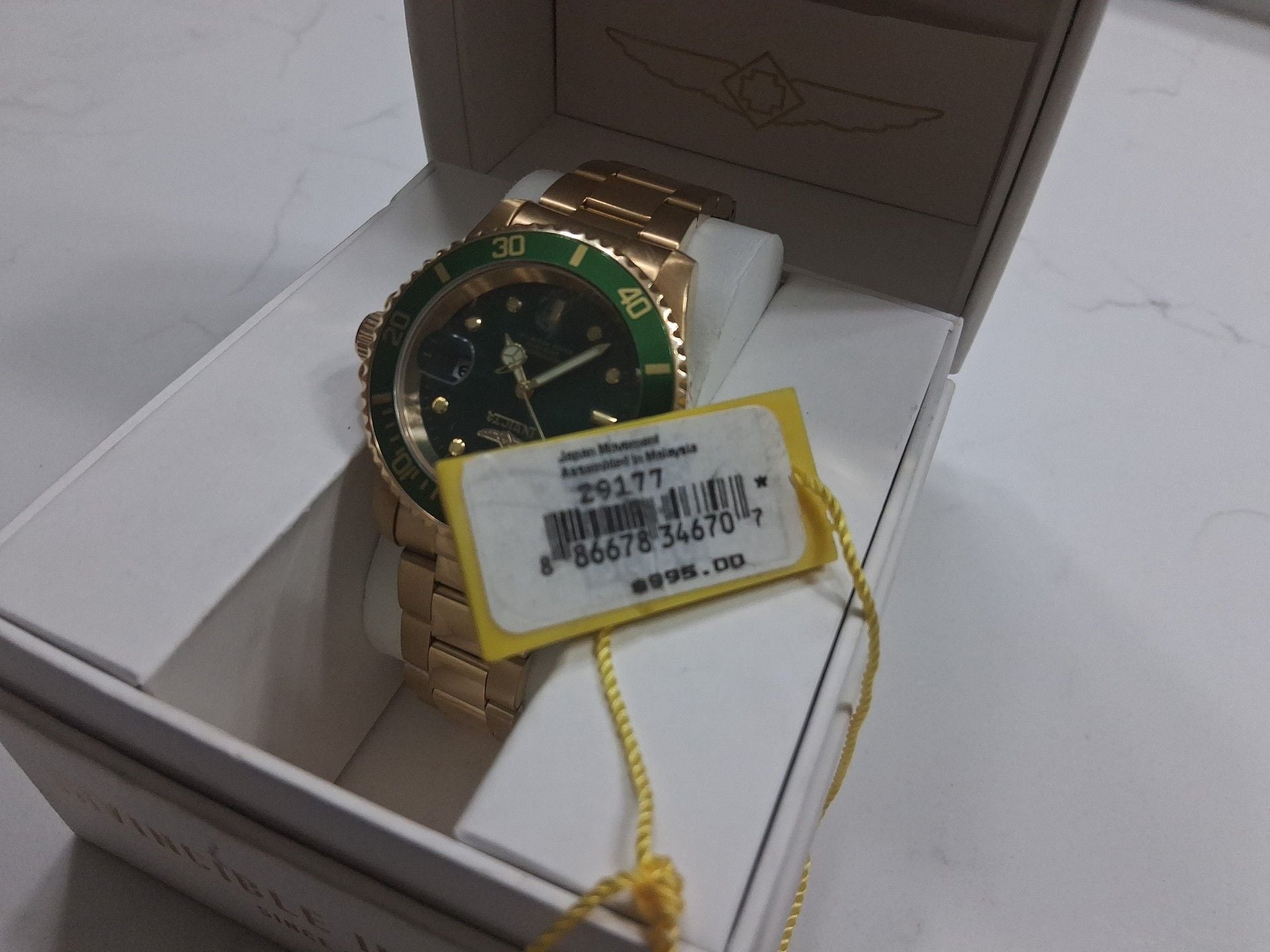 Invicta Pro Diver 35696 Men's Automatic Watch 40mm Gold Green 15