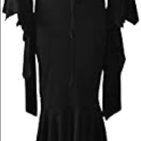 Gothic Medieval Lace-Up Long Sleeve Black Dress Costume