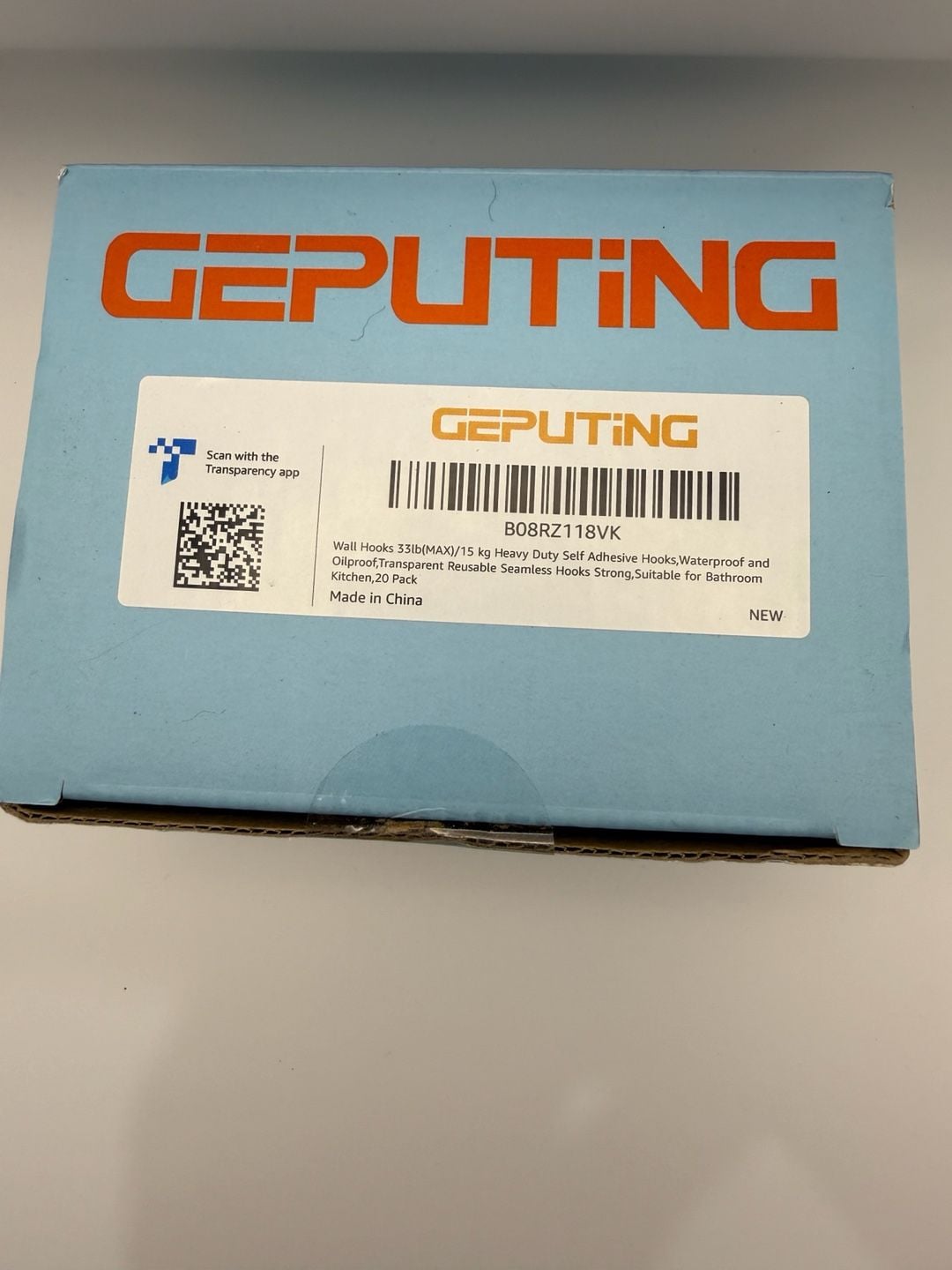 GEPUTING Wall Hooks Heavy Duty Self Adhesive 20 Pack Transparent 5