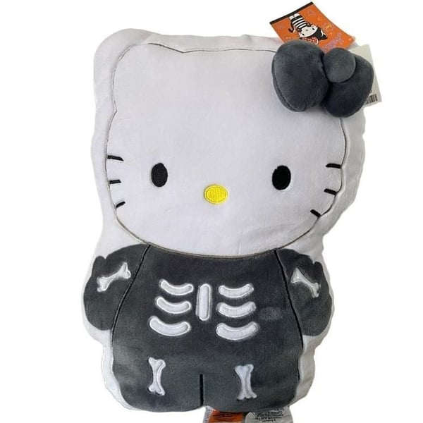 Sanrio Hello Kitty Skeleton Halloween 18 Inch Decorative Pillow