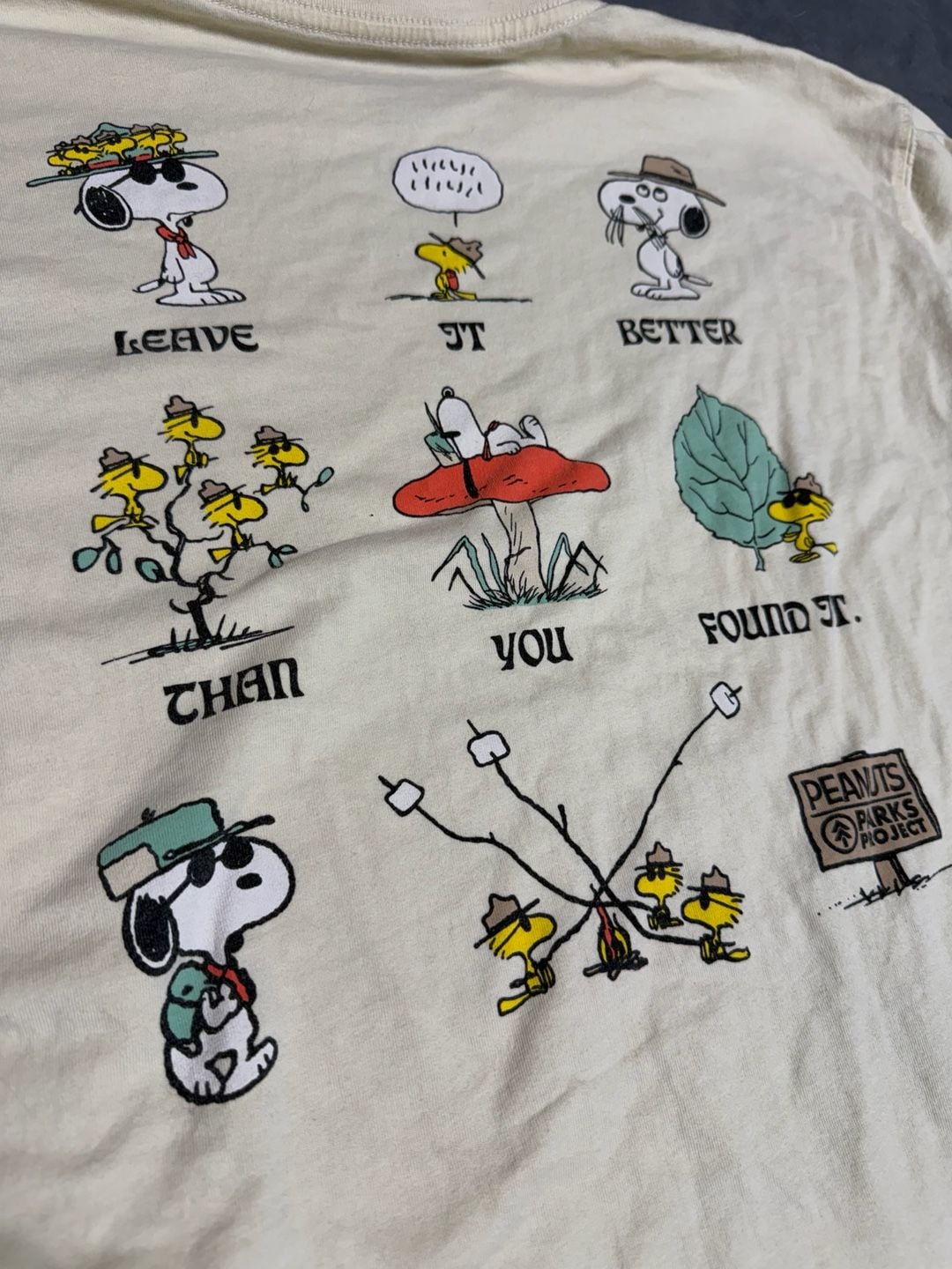 Parks Project Peanuts T-Shirt Size L Leave It Better Than You Found It 8