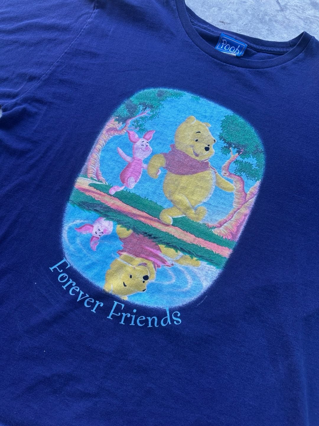 Pooh Winnie the Pooh T-Shirt Size X(14W/16W) Navy Forever Friends 5