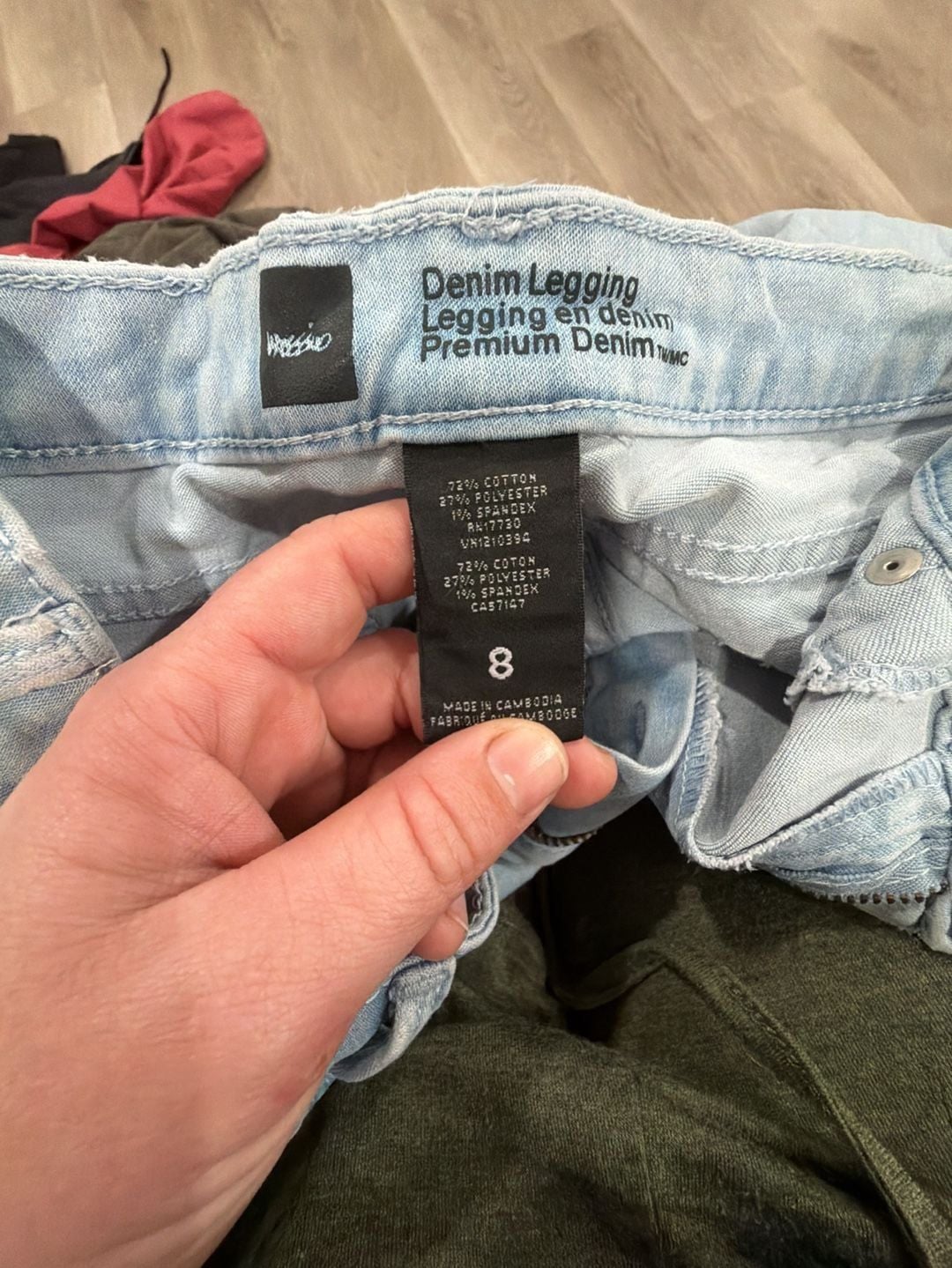 Mossimo Denim Legging Size 8 Light Wash 3