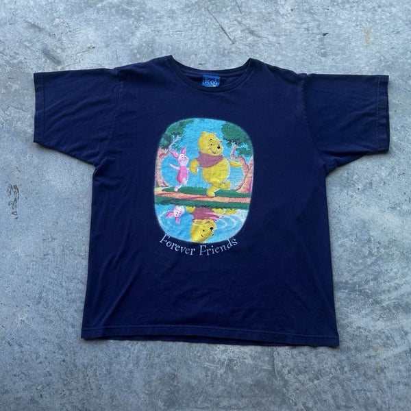 Pooh Winnie the Pooh T-Shirt Size X(14W/16W) Navy Forever Friends