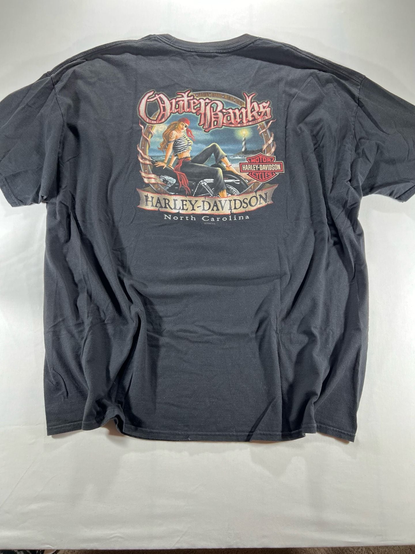 Harley-Davidson Bad Dog T-Shirt Size 3X-Large Outer Banks North Carolina Black 3