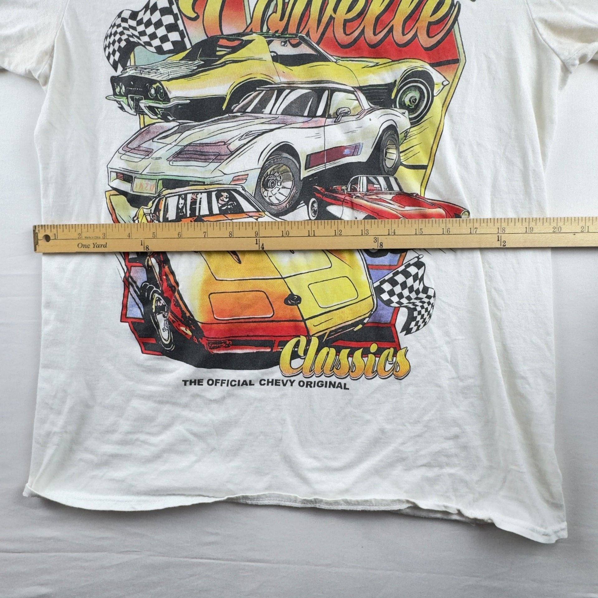 Chemistry Corvette Classics T-Shirt Size L White Graphic Tee 5