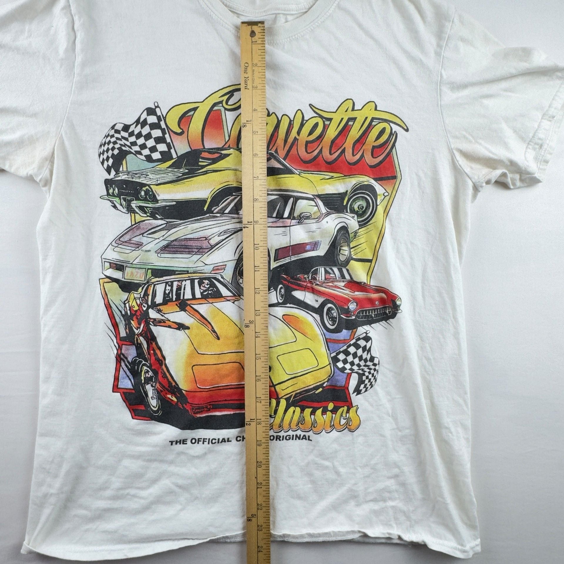 Chemistry Corvette Classics T-Shirt Size L White Graphic Tee 6