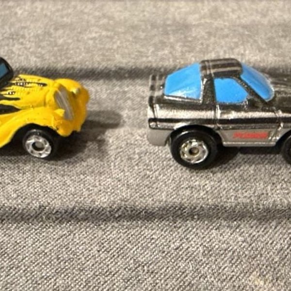 Micro Machines Vintage Chevy Corvette Toy Car Black And Silver