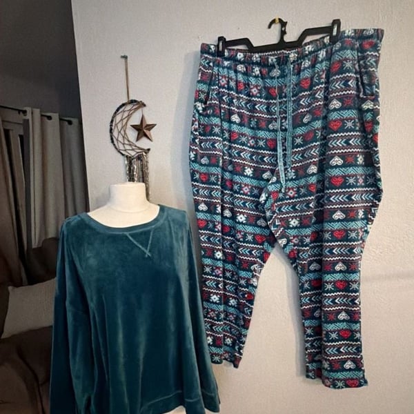 2pc Muk Luks Holiday Lounge pajama set Fair Isle
Sz 4X